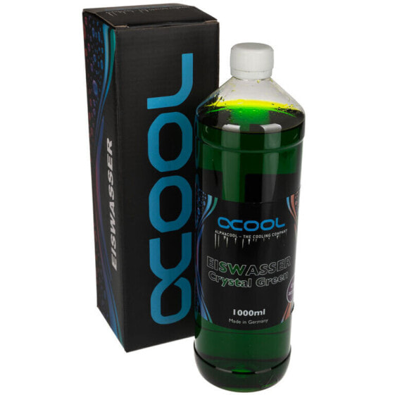 Alphacool Eiswasser Crystal Green UV-aktiv, 1000ml Fertiggemisch - grün