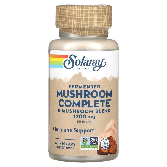 БАД SOLARAY Fermented Mushroom Complete 1,200 мг, 60 вегетарианских капсул