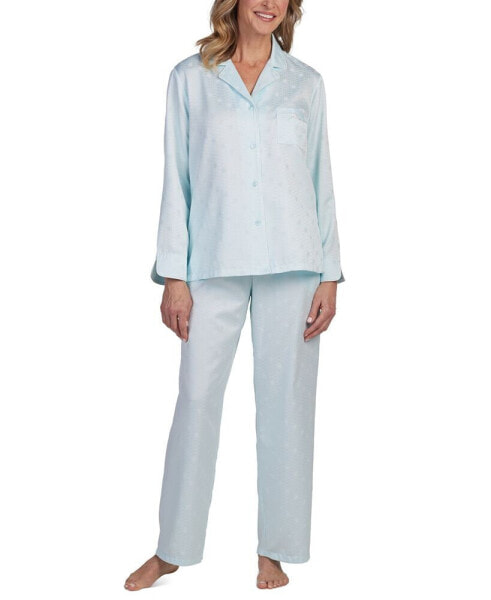 Women's 2-Pc. Notched-Collar Pajamas Set