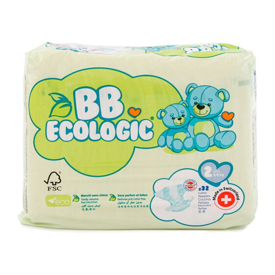 BBECOLOGIC Ecological Diapers Size 2 32 Units