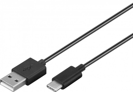 Wentronic Goobay 59118, 0.5 m, USB A, USB C, USB 2.0, 480 Mbit/s, Black
