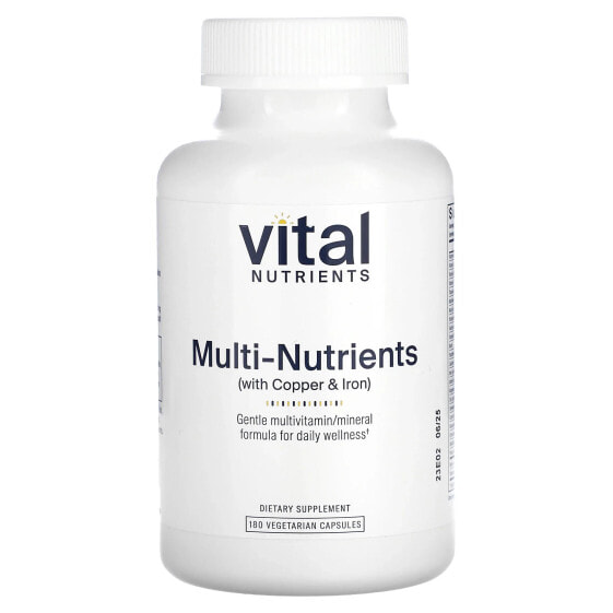 Multi-Nutrients (with Copper & Iron), 180 Vegetarian Capsules