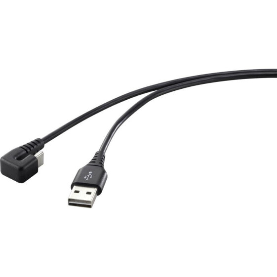 Renkforce RF-4609276 - 1 m - USB C - USB A - USB 2.0 - 480 Mbit/s - Black