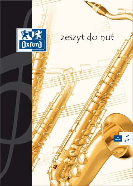 Oxford Zeszyt do nut, A4, 32K, pięciolinia (100302252)