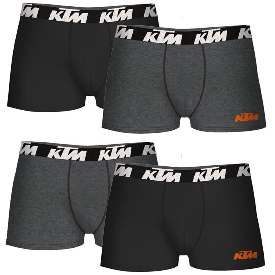 Тёмно-серые мужские трусы KTM Boxer Shorts (набор из 4 шт.)