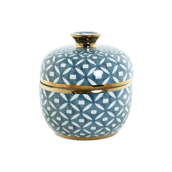 Китайская ваза Home ESPRIT Синий Позолоченный Алюминий Фарфор 18,5 x 18,5 x 20 cm