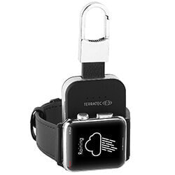 TerraTec Charge AIR Key - Black - Silver - Smartwatch - 950 mAh - USB - 5 V - 1 A