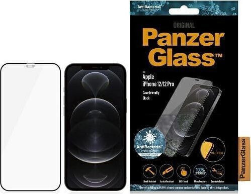 PanzerGlass Szkło hartowane antybakteryjne E2E Super+ do iPhone 12, iPhone 12 Pro (2711)