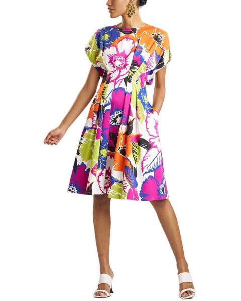 Natori Fit & Flair Pleated Dress Women's 8