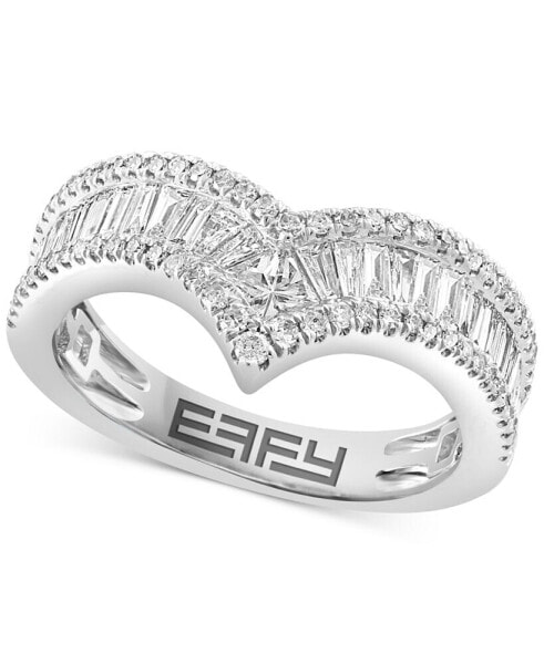 EFFY® Diamond Mixed Cut Chevron Ring (3/4 ct. t.w.) in 14k White Gold