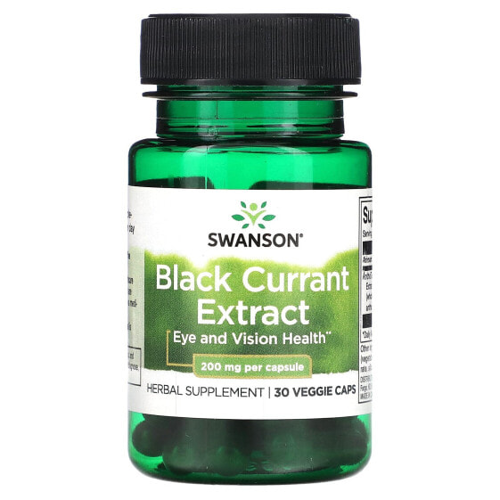 Экстракт чёрной смородины Swanson, 200 мг, 30 капсул