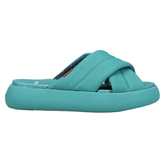 TOMS X Wildfang Mallow Crossover Slide Womens Blue Casual Sandals 10018412T
