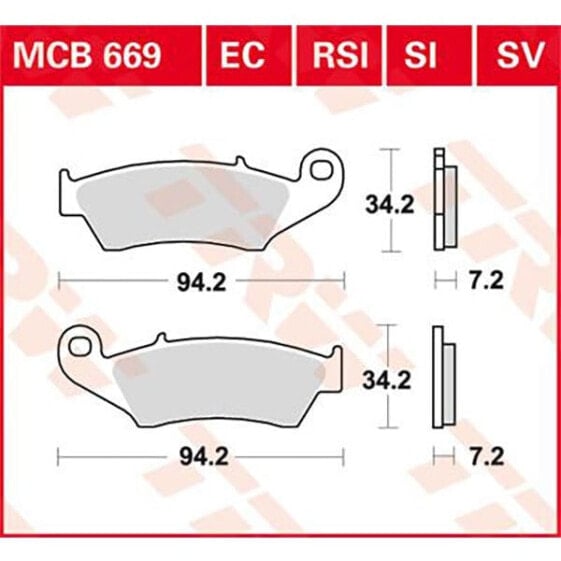 TRW Offroad Aprilia MXV 450 4.5 10 Sintered Front Brake Pads