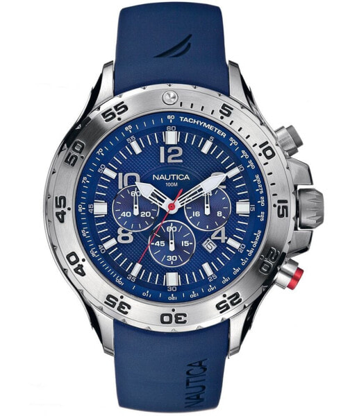 Часы и аксессуары Nautica мужские N14555G NST Chrono Blue Resin Strap
