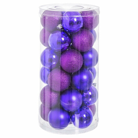 Ёлочные шарики Фиолетовый Пластик Пурпурин 6 x 6 x 6 cm (30 штук)