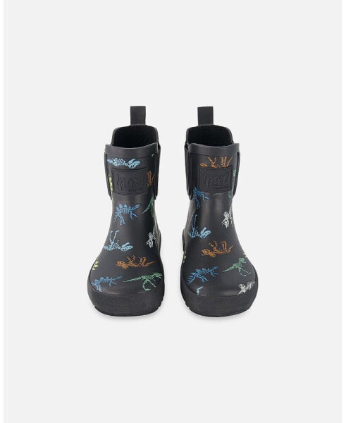 Ботинки Deux Par Deux Short Rain Boots Dinos Skeletons