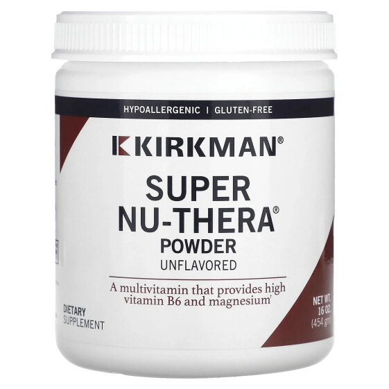 Витаминно-минеральный комплекс Kirkman Labs Super Nu-Thera Powder, Неспособны, 16 унций (454 г)