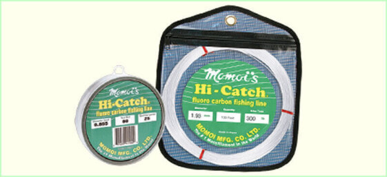 Momoi Hi-Catch Fluorocarbon Leader-Clear-100 Yds, 20 Lb.