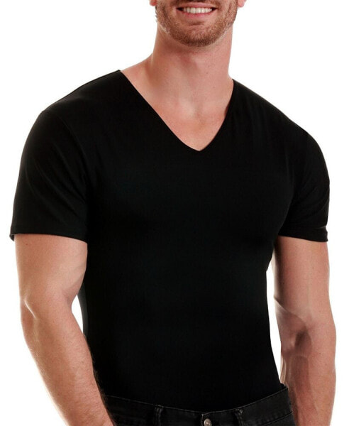 Men's Power Mesh Compression Short Sleeve V-Neck T-shirt