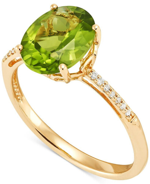 Кольцо Macy's Peridot & Diamond  in 14k Gold