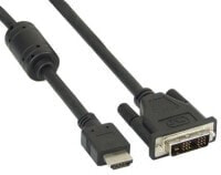 InLine HDMI-DVI Cable 19 Pin male / 18+1 male + ferrite choke black 5m