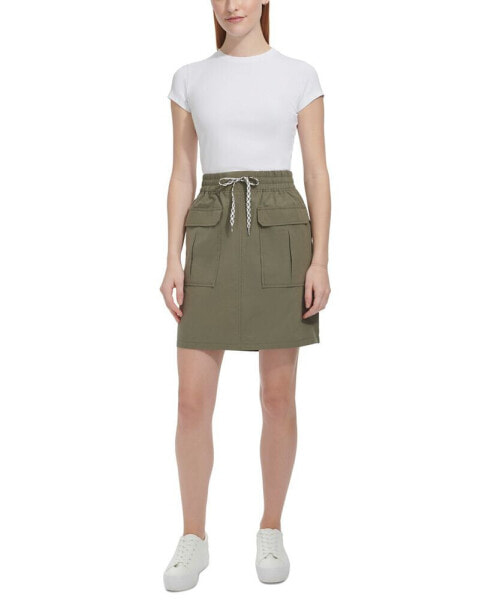 Women's Cotton Poplin Cargo Skirt