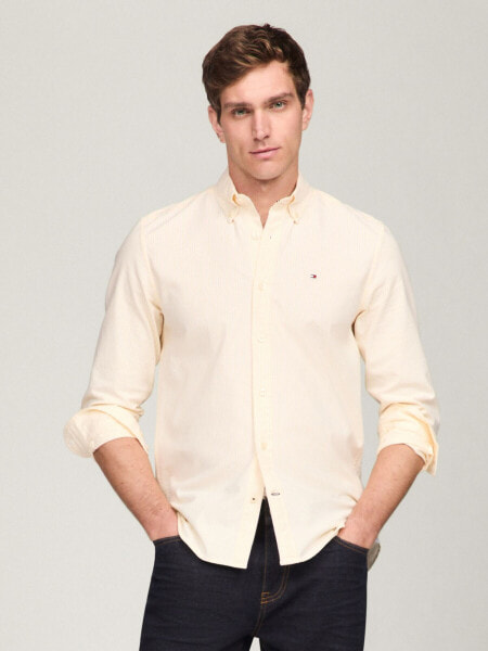 Regular Fit Stripe Stretch Oxford Shirt