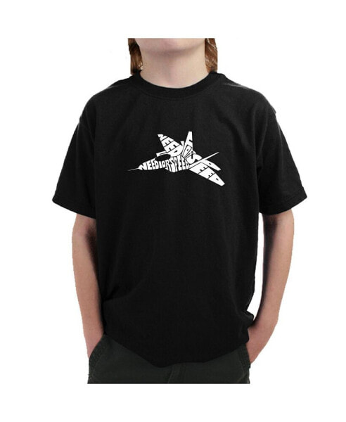 Boys Word Art T-shirt - FIGHTER JET - NEED FOR SPEED