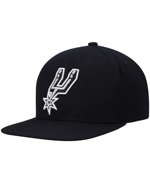 Бейсболка Mitchell & Ness мужская черного цвета San Antonio Spurs Ground 2.0 Snapback Hat