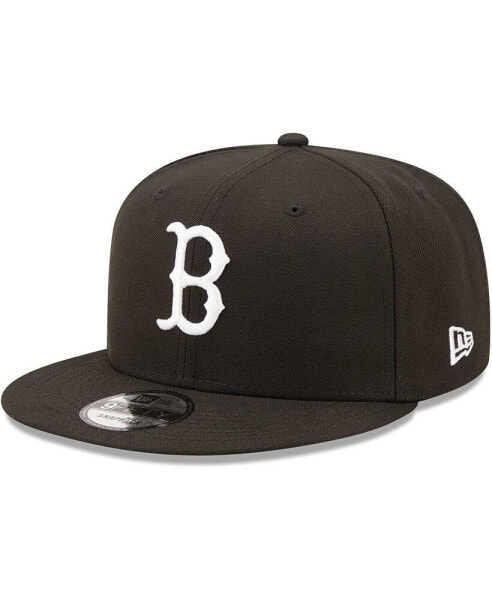Men's Black Boston Red Sox Team 9FIFTY Snapback Hat
