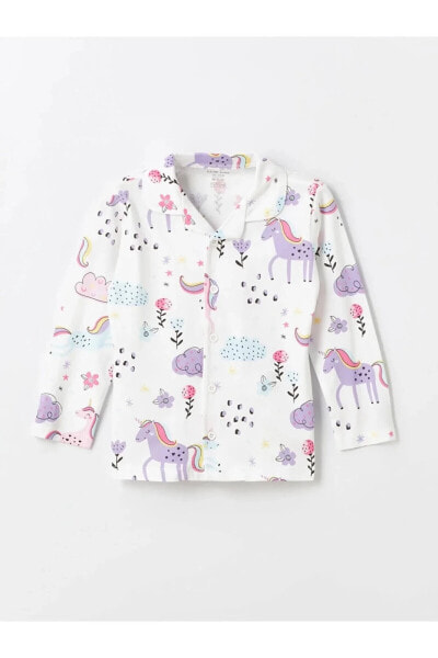 Пижама LC WAIKIKI Baby Girl Printed Long Sleeve Polo Set