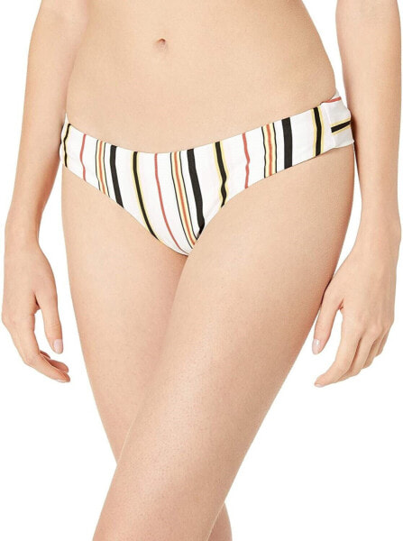Volcom Womens 180588 Stripe Cheeky Coverage Multi Bikini Bottom Swimwear Size L