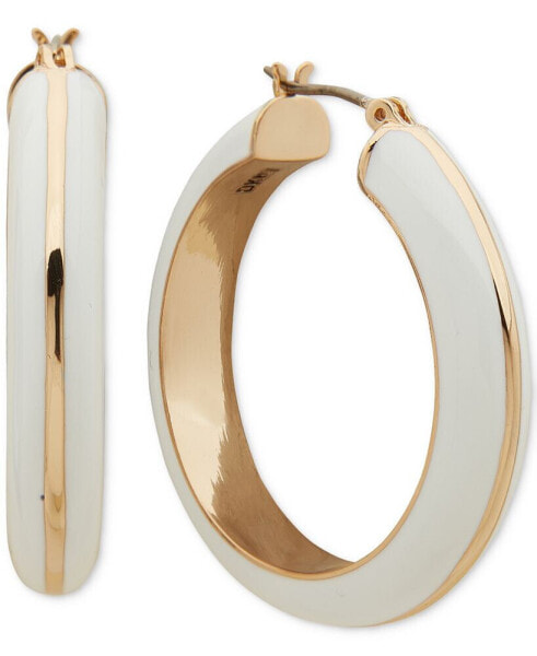 Gold-Tone Small Color Hoop Earrings, 1.05"