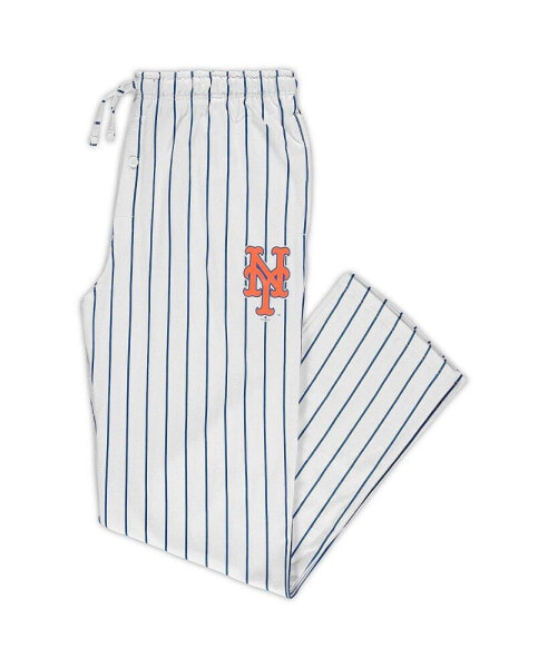 Men's White, Royal New York Mets Big and Tall Pinstripe Sleep Pants