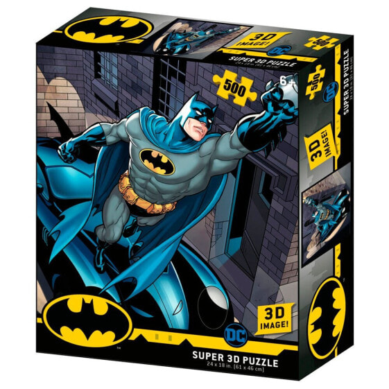 Пазл PRIME 3D Бэтмобиль Лентикулярный Бэтман DC Comics 500 элементов