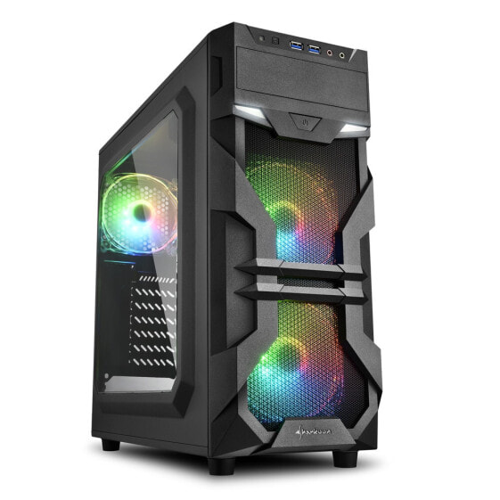 VG7-W RGB - Midi Tower - PC - Black - ATX - micro ATX - Mini-ATX - Acrylic - Multi