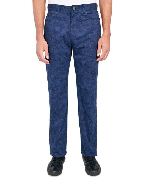 Men's Regular-Fit Stretch Paisley Pants