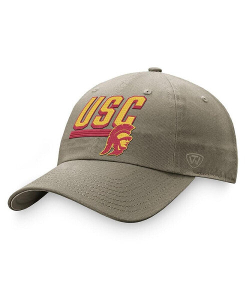 Men's Khaki USC Trojans Slice Adjustable Hat