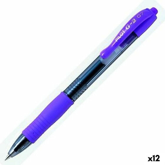Гелевая ручка PILOT G-2 Фиолетовая 0,7 мм (12 штук)