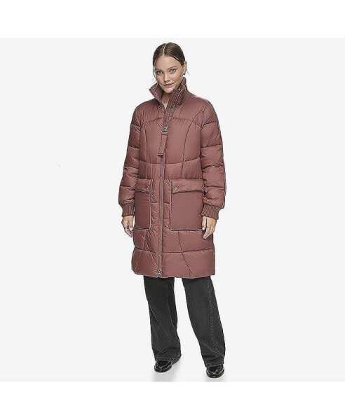 Pavia Quilted Faux Down Coat