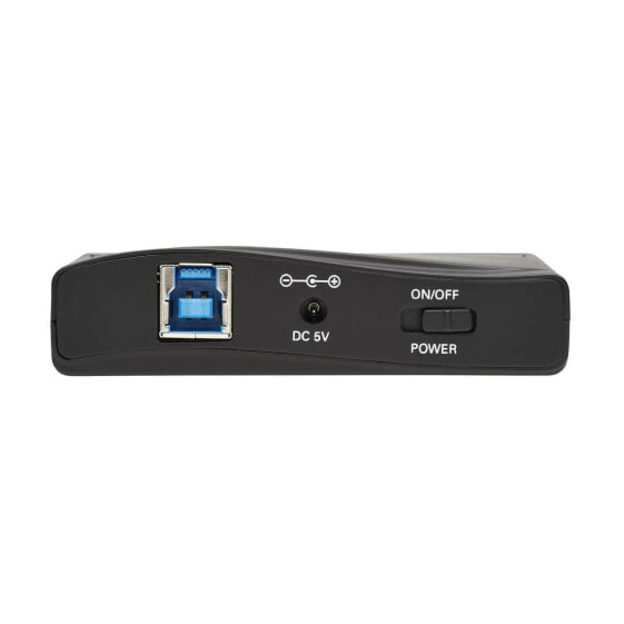 Tripp U360-004-R-INT 4-Port USB-A Mini Hub - USB 3.2 Gen 1 - International Plug Adapters - USB 3.2 Gen 1 (3.1 Gen 1) Type-B - USB 3.2 Gen 1 (3.1 Gen 1) Type-A - 5000 Mbit/s - Black - Acrylonitrile butadiene styrene (ABS) - China