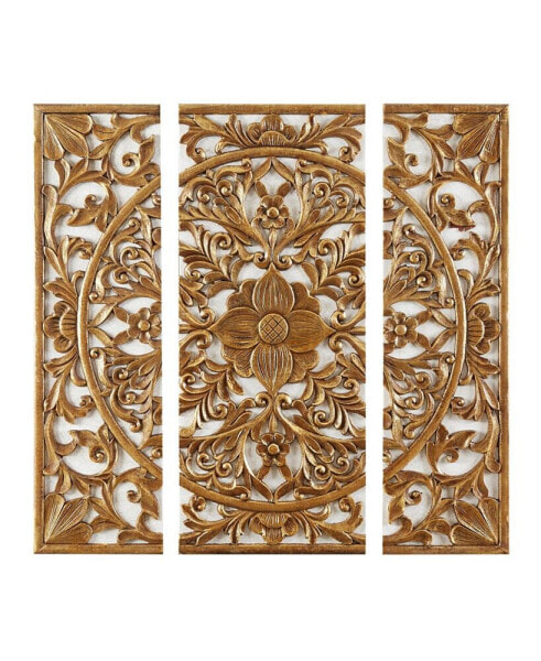 Medallion 3D Design Canvas Art, 3 Piece Set