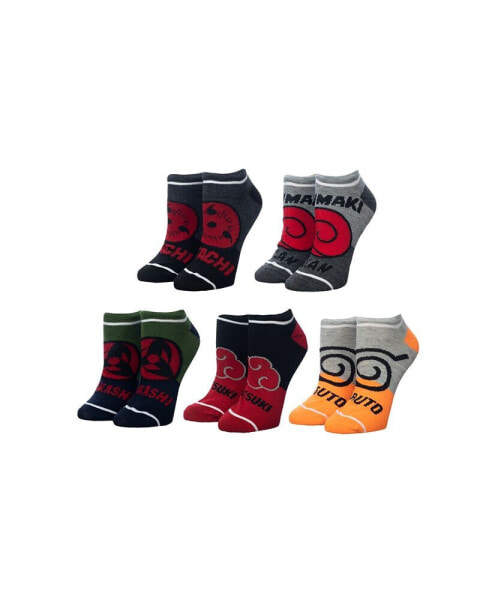 Men's Anime Colorblock Casual Ankle Socks for Men 5-Pack