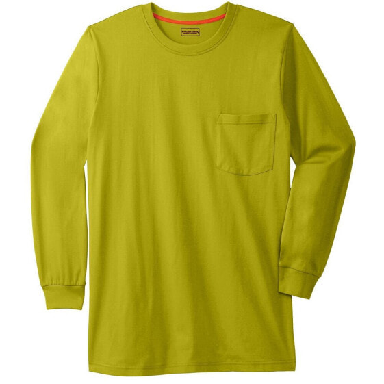 Big & Tall by KingSize Heavyweight Crewneck Long-Sleeve Pocket T-Shirt