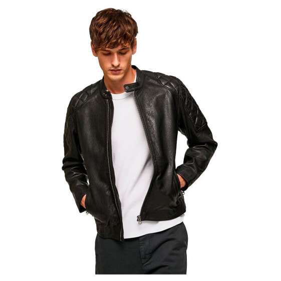 PEPE JEANS Cooper leather jacket