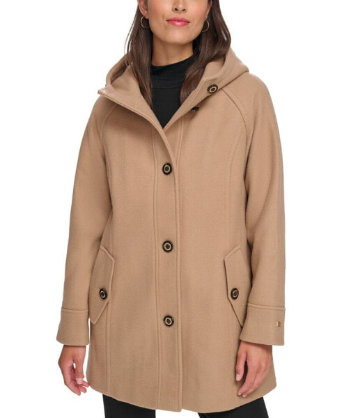 Women's Hooded Button-Front Coat, Created for Macy's