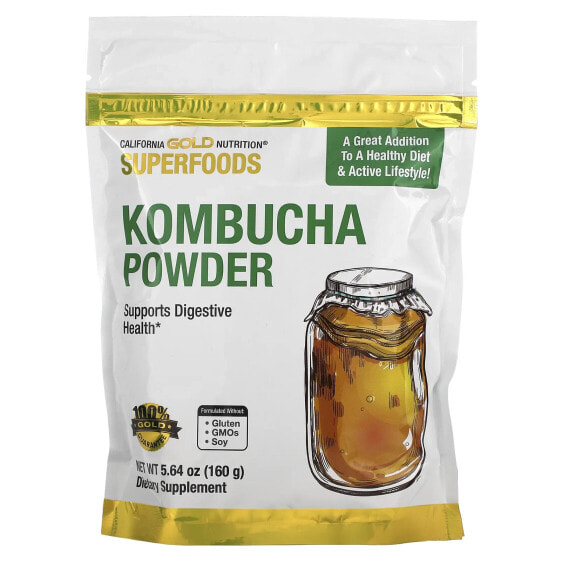 Пробиотики California Gold Nutrition Kombucha Powder Plus, 160 г