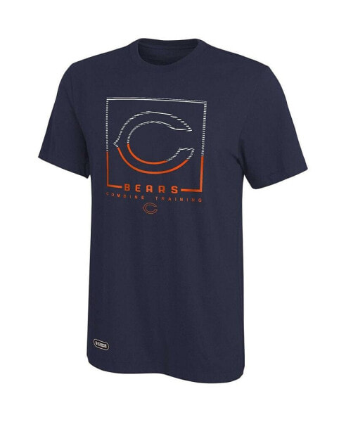 Men's Navy Chicago Bears Combine Authentic Clutch T-shirt