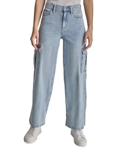 Women's High-Rise Wide-Leg Cargo Jeans