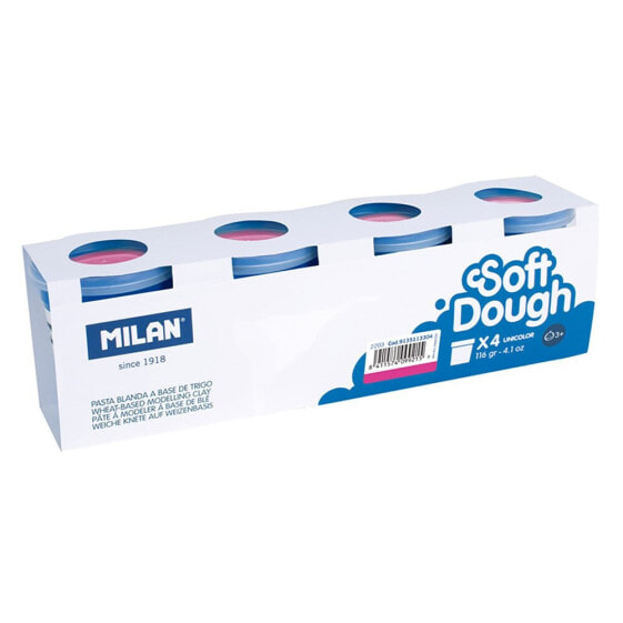 MILAN Box 4 Jars Of 116 Gr Soft Dough Pink